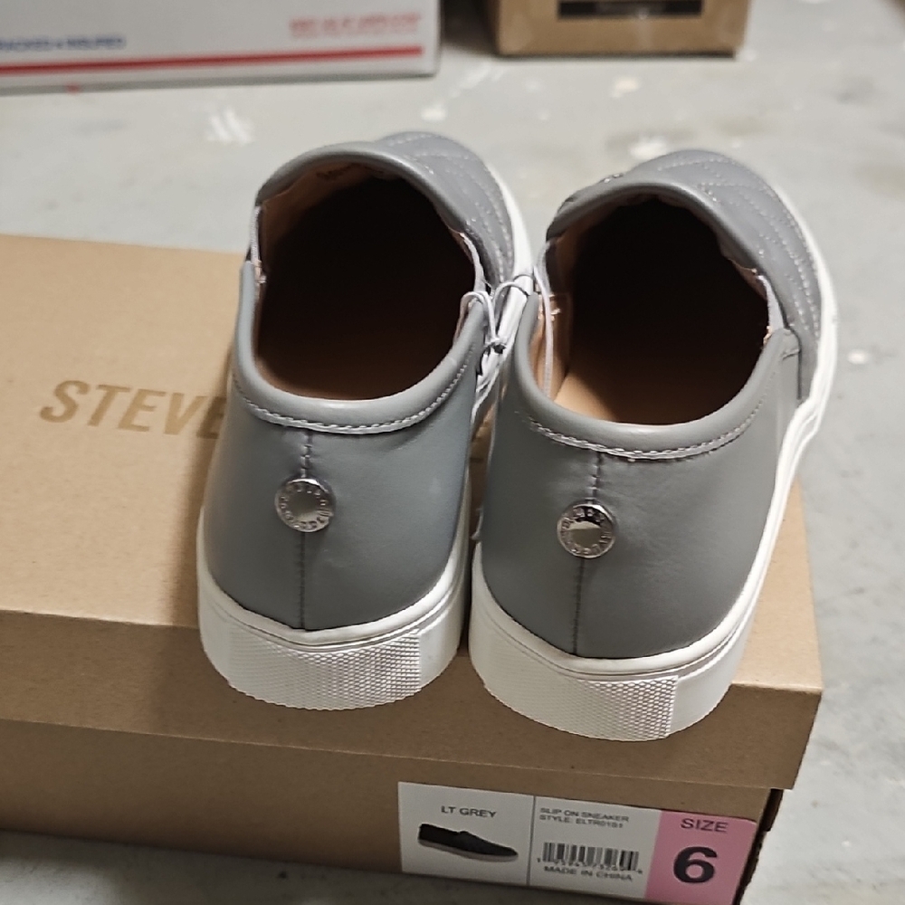 Nwt Steve Madden Quilted Gray Men's Slip-On Loafers - Picture 3 of 4